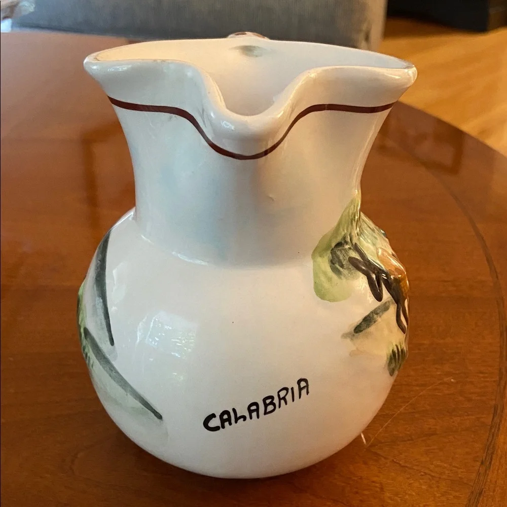 Hand-Painted Ceramic Pitcher - Picture 5 of 8